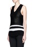 Front View - Click To Enlarge - RAG & BONE - 'Dina Halter' stripe chunky knit sleeveless top