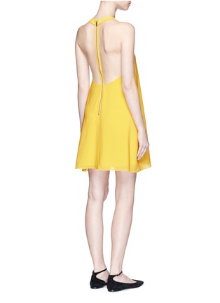 Figure View - Click To Enlarge - ALICE & OLIVIA - 'Holland' plunge neck T-back silk dress