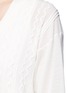 Detail View - Click To Enlarge - CHLOÉ - Knit squiggle silk georgette cardigan