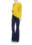 Figure View - Click To Enlarge - STELLA MCCARTNEY - Flared leg cotton denim pants