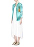 Figure View - Click To Enlarge - - - Pineapple embellished stripe knit cardigan