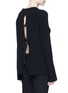 Back View - Click To Enlarge - HELMUT LANG - Belted open back cotton-cashmere sweater