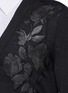 Detail View - Click To Enlarge - ALEXANDER MCQUEEN - Waxed floral embroidery wool-silk cardigan