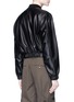 Back View - Click To Enlarge - HELMUT LANG - Lambskin leather bomber jacket