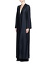Front View - Click To Enlarge - THE ROW - 'Muan' wavy leaf cloqué cashmere-silk coat