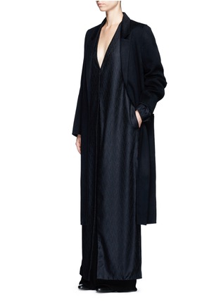 Figure View - Click To Enlarge - THE ROW - 'Muan' wavy leaf cloqué cashmere-silk coat