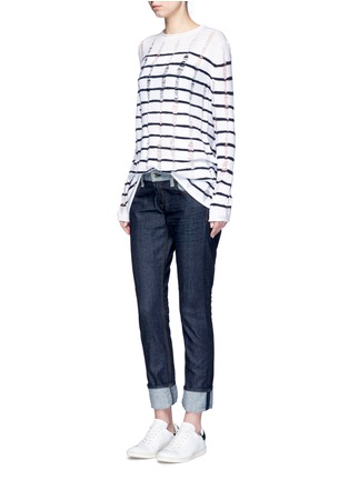 Figure View - Click To Enlarge - RAG & BONE - 'The Dre' reverse patchwork slim boyfriend jeans