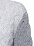 Detail View - Click To Enlarge - STELLA MCCARTNEY - Colourblock split front cable knit sweater