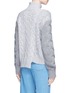 Back View - Click To Enlarge - STELLA MCCARTNEY - Colourblock split front cable knit sweater