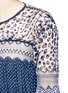 Detail View - Click To Enlarge - CHLOÉ - Mix polka dot lace yoke blouse