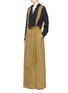 Figure View - Click To Enlarge - LANVIN - Knotted suspender crepe maxi skirt