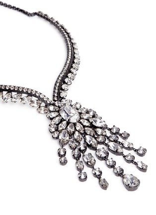 Detail View - Click To Enlarge - ERICKSON BEAMON - Swarovski crystal fringe statement necklace