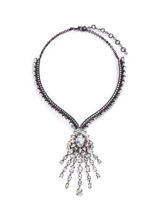 Main View - Click To Enlarge - ERICKSON BEAMON - Swarovski crystal fringe statement necklace