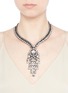 Figure View - Click To Enlarge - ERICKSON BEAMON - Swarovski crystal fringe statement necklace