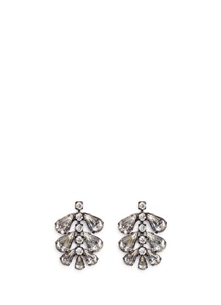 Main View - Click To Enlarge - ERICKSON BEAMON - 'Frequent Flyer' Swarovski crystal teardrop cluster earrings