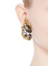 Figure View - Click To Enlarge - ERICKSON BEAMON - 'Milky Way' 24k gold plated brass Swarovski crystal leaf earrings