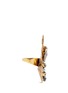 Figure View - Click To Enlarge - ERICKSON BEAMON - 'Milky Way' 24k gold plated brass Swarovski crystal leaf ring