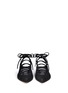 Front View - Click To Enlarge - STUART WEITZMAN - 'String Down' crisscross lace-up suede mules