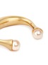 Detail View - Click To Enlarge - CHLOÉ - 'Darcey' double Swarovski Pearl brass cuff