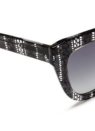 Detail View - Click To Enlarge - LINDA FARROW DESIGNERS COLLECTION - x Erdem lace print acetate cat eye sunglasses