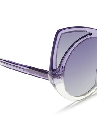 Detail View - Click To Enlarge - LINDA FARROW DESIGNERS COLLECTION - x Khaleda Rajab + Fahad Almarzouq 'Pointy' ombré acetate cat eye sunglasses