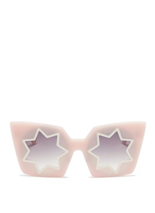 Main View - Click To Enlarge - LINDA FARROW DESIGNERS COLLECTION - x Markus Lupfer star cutout acetate angular sunglasses