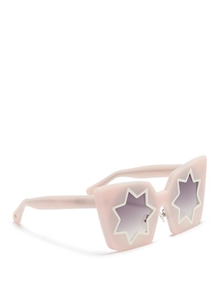 Figure View - Click To Enlarge - LINDA FARROW DESIGNERS COLLECTION - x Markus Lupfer star cutout acetate angular sunglasses