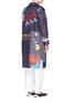 Back View - Click To Enlarge - THE WORLD IS YOUR OYSTER - Graphic print satin twill long coat