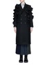 Main View - Click To Enlarge - 72951 - 'Wow' pleat ruffle trim wool coat
