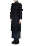 Figure View - Click To Enlarge - 72951 - 'Wow' pleat ruffle trim wool coat