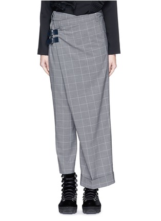 Main View - Click To Enlarge - 72951 - 'Wide and Slim' windowpane check pants