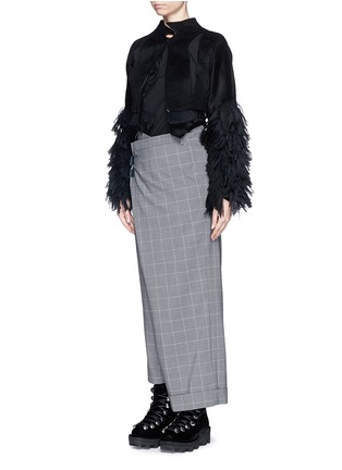 Figure View - Click To Enlarge - 72951 - 'Wide and Slim' windowpane check pants