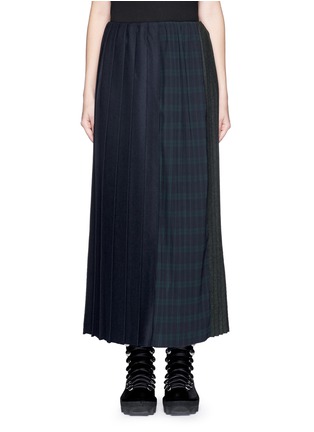 Main View - Click To Enlarge - 72951 - 'Changing' variegated pleat wool midi skirt
