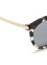 Detail View - Click To Enlarge - - - Metal temple tortoiseshell acetate round sunglasses