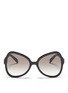 Main View - Click To Enlarge - PRADA - Angular butterfly acetate sunglasses