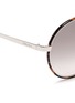 Detail View - Click To Enlarge - PRADA - Tortoiseshell acetate rim metal round sunglasses