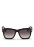 Main View - Click To Enlarge - VALENTINO GARAVANI - 'Rockstud' square frame acetate sunglasses
