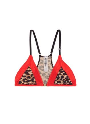 Main View - Click To Enlarge - 72930 - 'Nash' leopard print tulle bralette