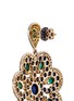 Detail View - Click To Enlarge - AISHWARYA - Diamond gemstone scalloped fretwork drop earrings