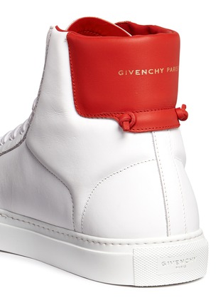 Detail View - Click To Enlarge - GIVENCHY - Knot back high top leather sneakers
