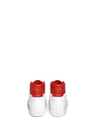 Back View - Click To Enlarge - GIVENCHY - Knot back high top leather sneakers