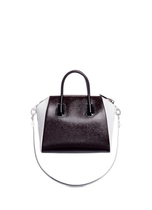 Back View - Click To Enlarge - GIVENCHY - 'Antigona' small colourblock patent leather bag