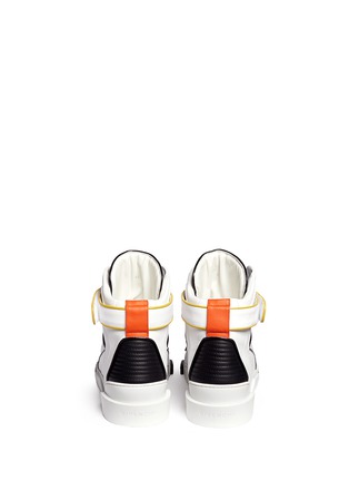 Back View - Click To Enlarge - GIVENCHY - 'Tyson' colourblock high top leather sneakers