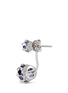 Detail View - Click To Enlarge - CZ BY KENNETH JAY LANE - Crown setting brilliant cut cubic zirconia earrings