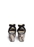 Back View - Click To Enlarge - MICHAEL KORS - 'Ariel' snake effect leather wedge suede sandals