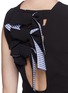 Detail View - Click To Enlarge - VICTORIA BECKHAM - Open back bow tie double crepe dress