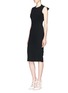 Figure View - Click To Enlarge - VICTORIA BECKHAM - Open back bow tie double crepe dress