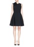 Main View - Click To Enlarge - VICTORIA BECKHAM - Asymmetric bow tie wool crepe flare dress