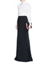 Figure View - Click To Enlarge - VICTORIA BECKHAM - Matte satin fishtail maxi skirt