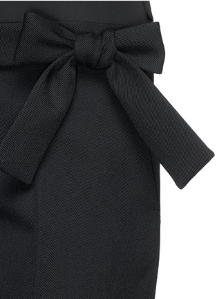 Detail View - Click To Enlarge - VICTORIA BECKHAM - Bow waist wool gabardine flare pants